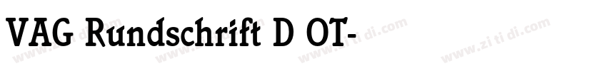 VAG Rundschrift D OT字体转换